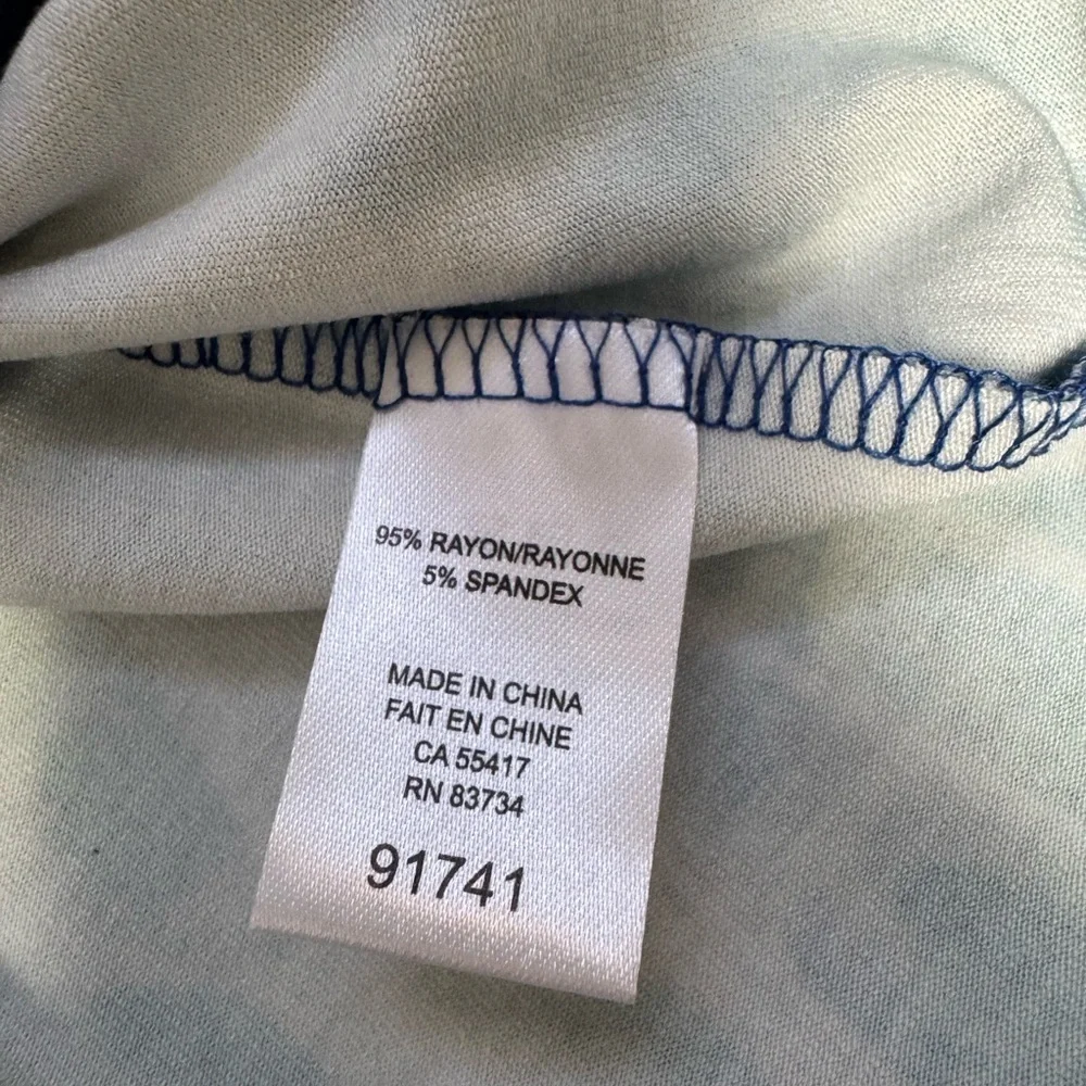 Claire Desjardins Abstract Floral Knit V Neck Blouse Large NWT - Picture 8 of 10